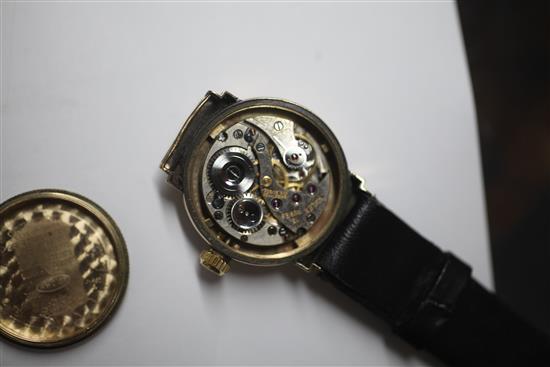A gentlemans 1930s 9ct gold boys size Rolex Oyster manual wind wrist watch,